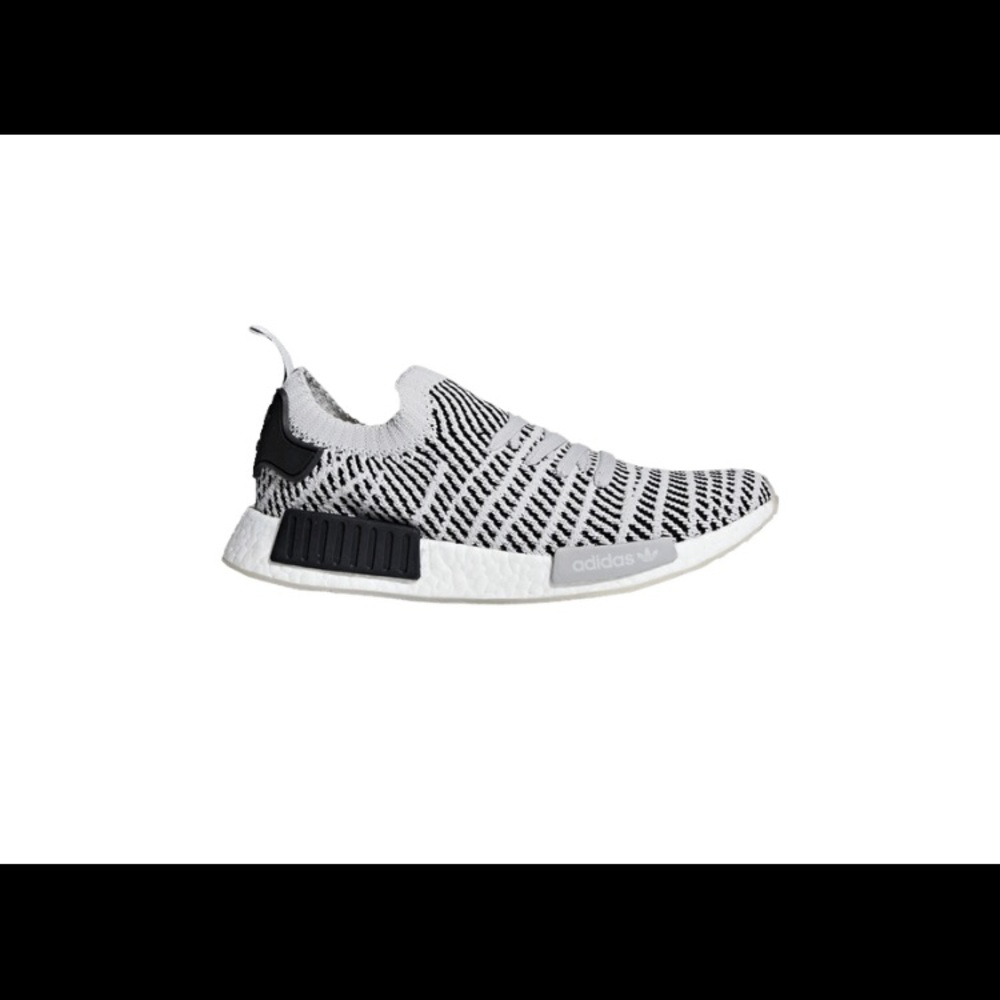 NMD_R1 STLT Primeknit Grey and Black